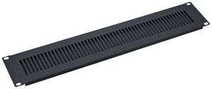 Blindplatte 19" VALUE, mit Belüftungsschlitzen 2HE St schwarz