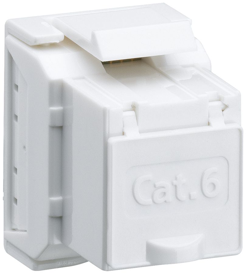 RJ45-Modul Hager HMS Kat.6, UTP, Keystone, weiss, 100 Stück