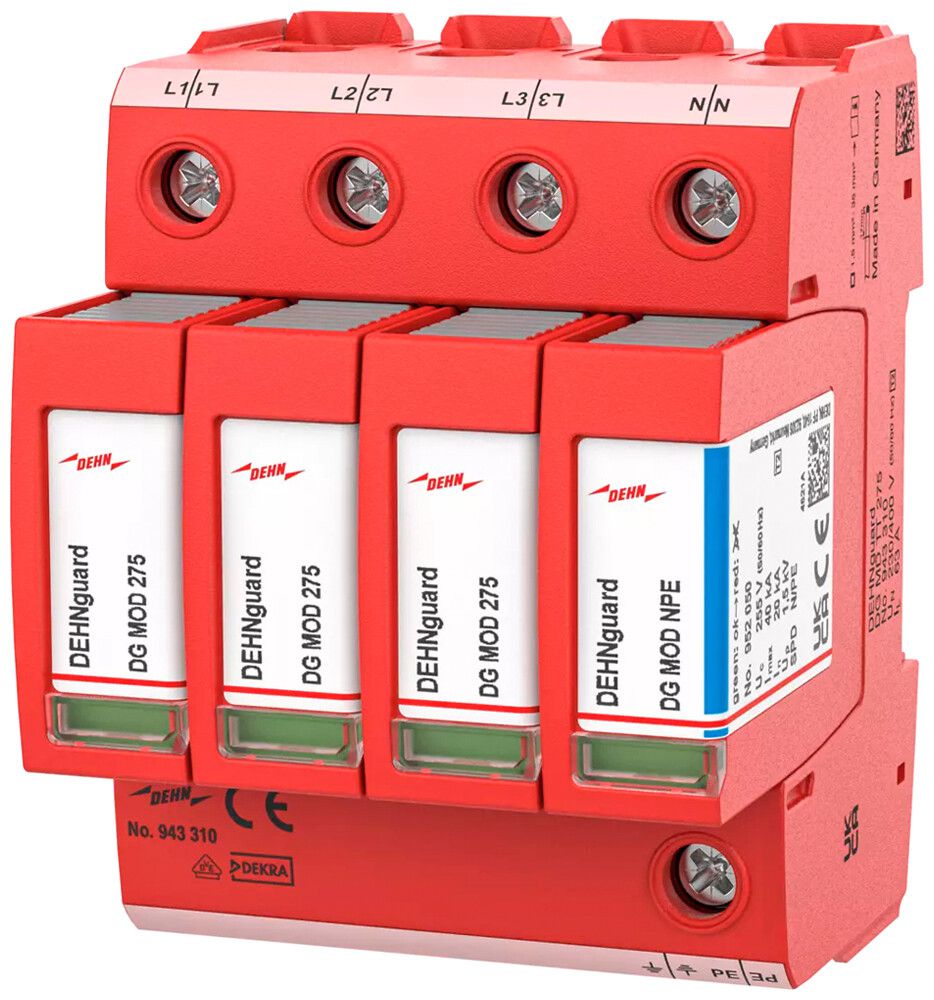 Parasurtension DEHN/elvatec DEHNguard MD TT 4P 230V 125A 63A 4 UM