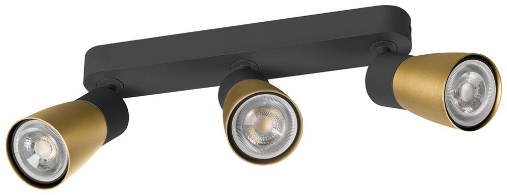 Spot SLV PURI 2.0 Dome CW GU10 3×6W REG 258×42×138mm nero/oro