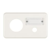 Abdeckplatte Gr.I-I weiss, horiz. mit Bezeichnungsschild