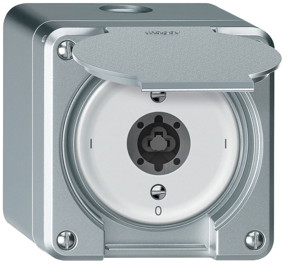 Interrupteur à clé AP robusto interrupteur 3×1 pôle 16A 250V 86×86mm aluminium