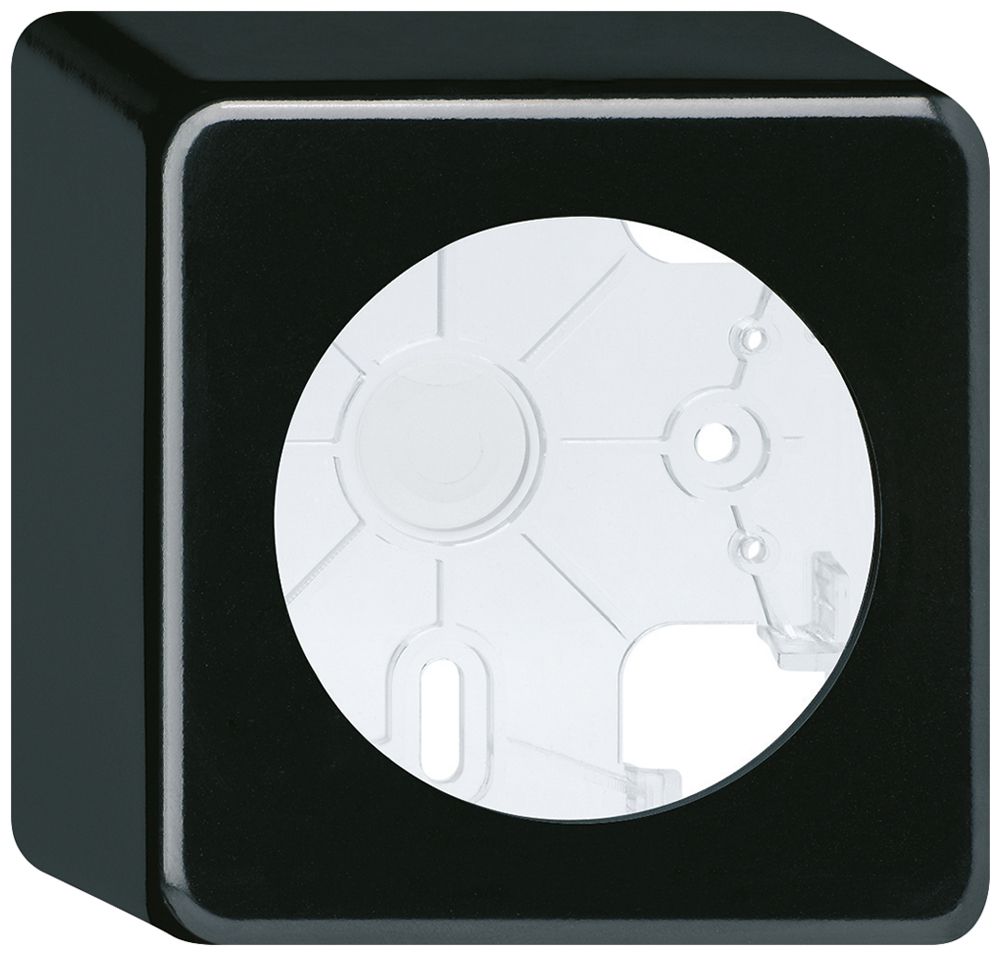 AP-Gehäuse basico schwarz H=54mm Ø58mm