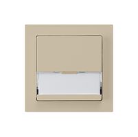 Tasto di suoneria INC A/1L kallysto beige con porta-etichetta 37×15mm