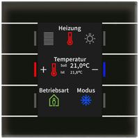 UP-Bediengerät KNX MDT BE-GT2TS.02S 6T/6B Display Temp.Glas schwarz