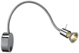 Applique SLV DIO FLEX PLATE, GU10 50W IP20 chromé