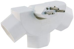 Mehrfachstecker STEKO LINE Peacock 3×T13 weiss