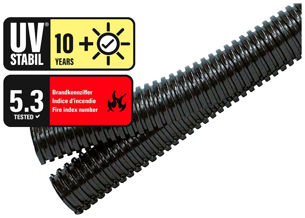 Wellrohr Plica DUPLEX PA Ø10mm flexibel PA -40…120°C schwarz IP44