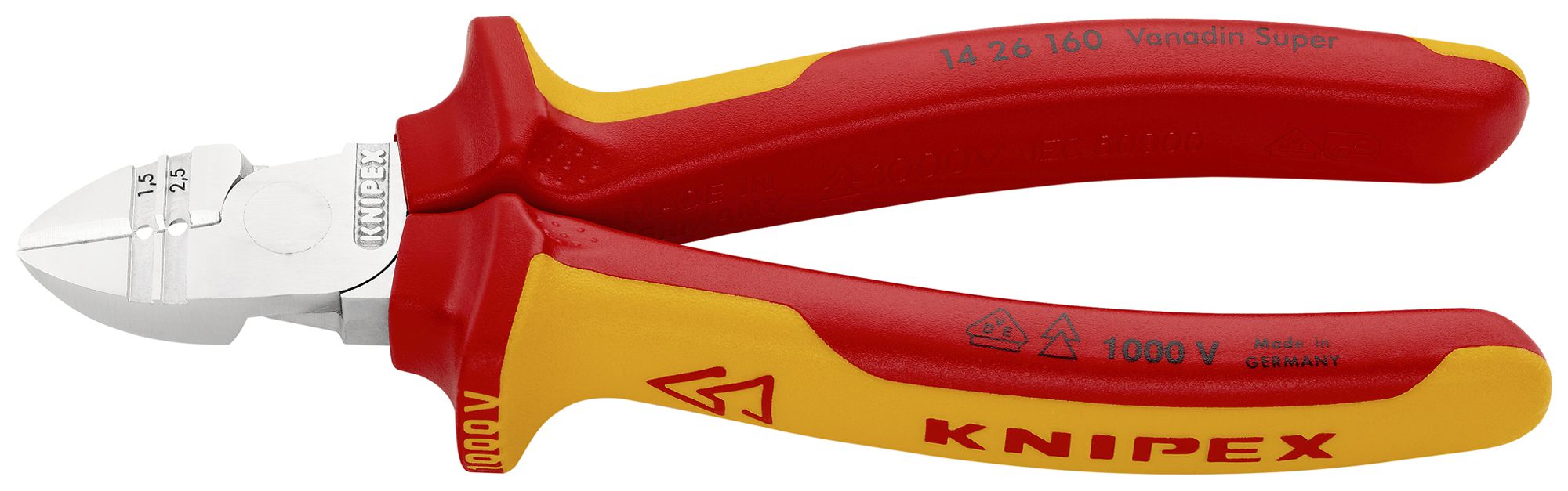 Tronchese laterale KNIPEX con spellafili VDE 160mm