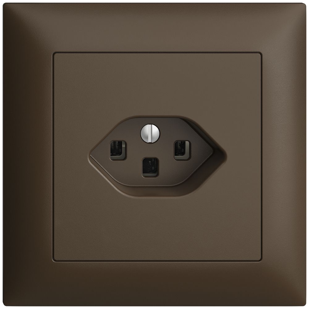 UP-Steckdose EDIZIOdue T23 16A coffee, mit Steckklemmen