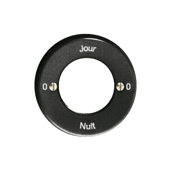 Kit front. 0-Jour-0-Nuit nero per interr.rotativo a chiave