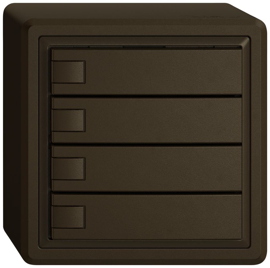 AP-Universaltaster EDIZIO.liv UNI SNAPFIX® 5…48V o.LED 4× 1-Tbed.br