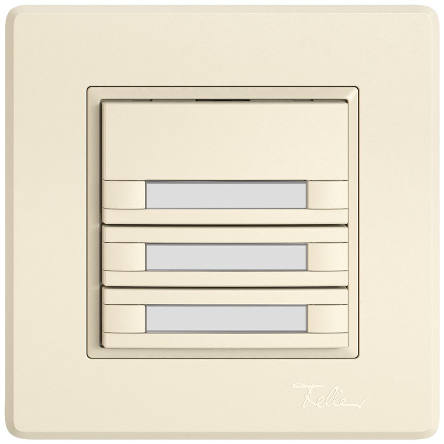 Poussoir KNX RGB ENC EDIZIO.liv SNAPFIX® capteur temp.s.LED étiqu.6× comm.1T cr