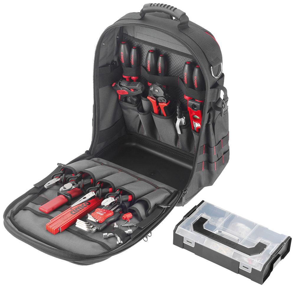 Werkzeugrucksack Cimco Ergo-XL30 24-teilig mit L-BOXX Mini