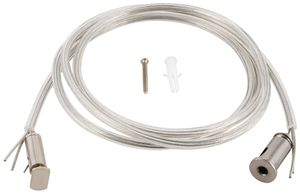 Suspension à corde LEDVANCE LS AY 1500mm acier argent câble à 2 pôl.2 pcs