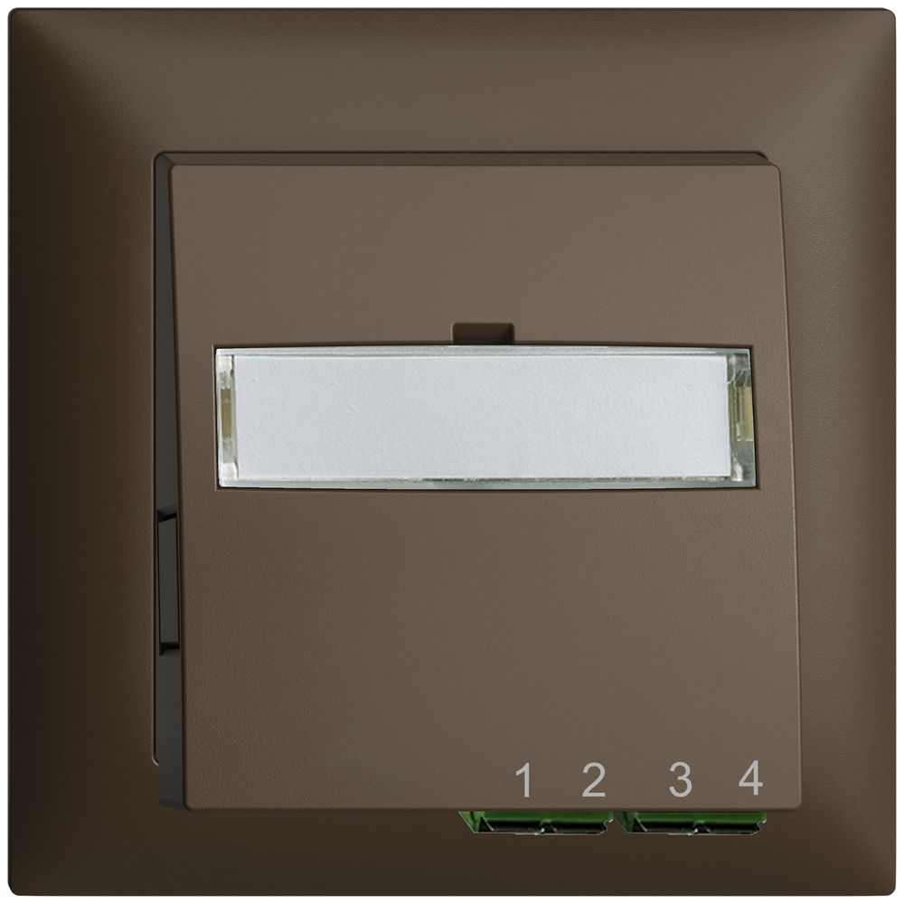 UP-Anschlussdose FTTH EDIZIOdue FH 2×LC APC Duplex FMI coffee