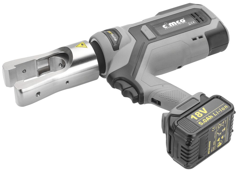 Outil d.sertissage électro-hydrauli.à accu CIMCO forme H 0…130kN, 8…9s 10…400mm²