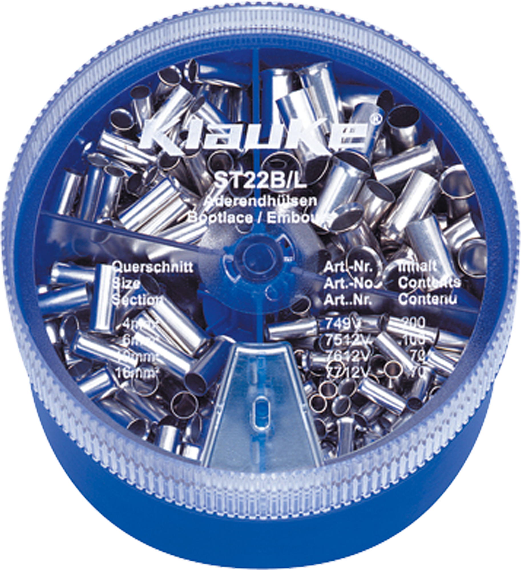 Embout de câble Klauke ST22B boîte d'assortim.DIN 440 pcs.