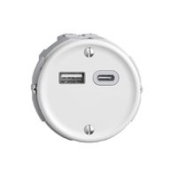 Steckdose USB 18W Typ A + Typ C Feller STANDARDdue Q 230V 3600mA weiss