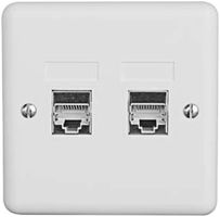 AP-Dose Kat.6 St.2F.2RJ45/s weiss