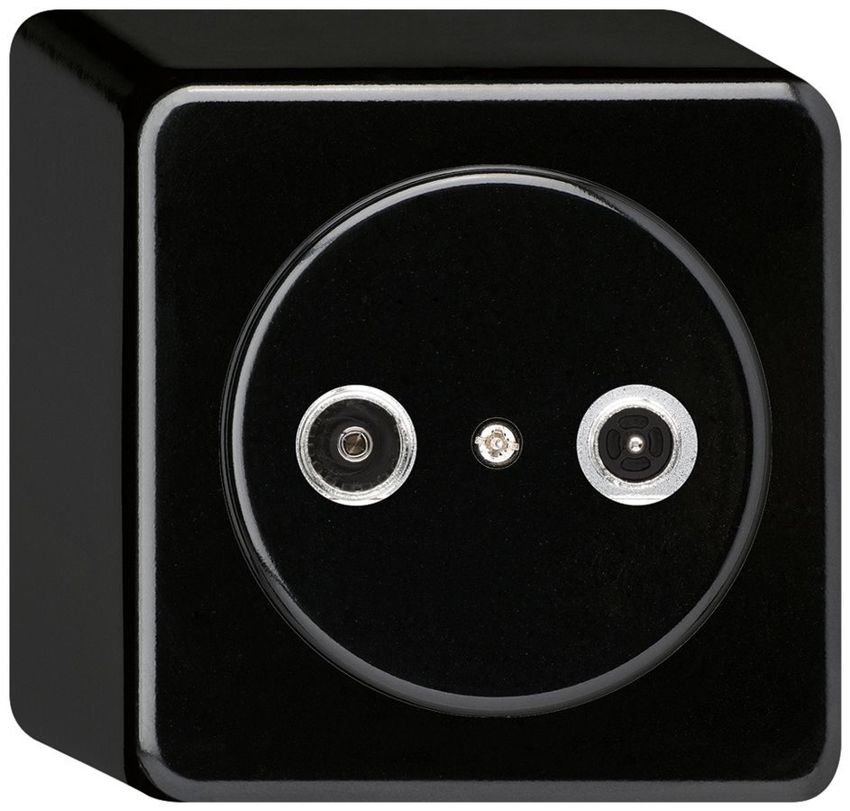 AP-Antennendose basico TV-R 10.5dB 2GHz schwarz