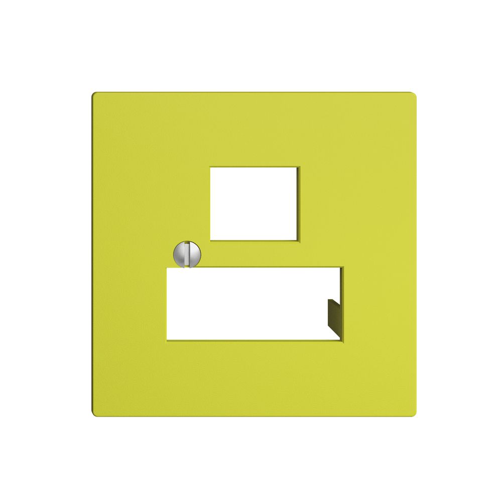 Placca frontale 3×RJ45 EDIZIOdue lemon R&M swissline