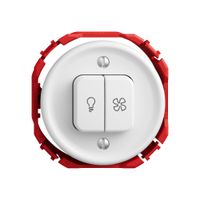 Leuchtdruckschalter STANDARDdue SNAPFIX® für Licht&Venti 3/3/1L KS gelb ws