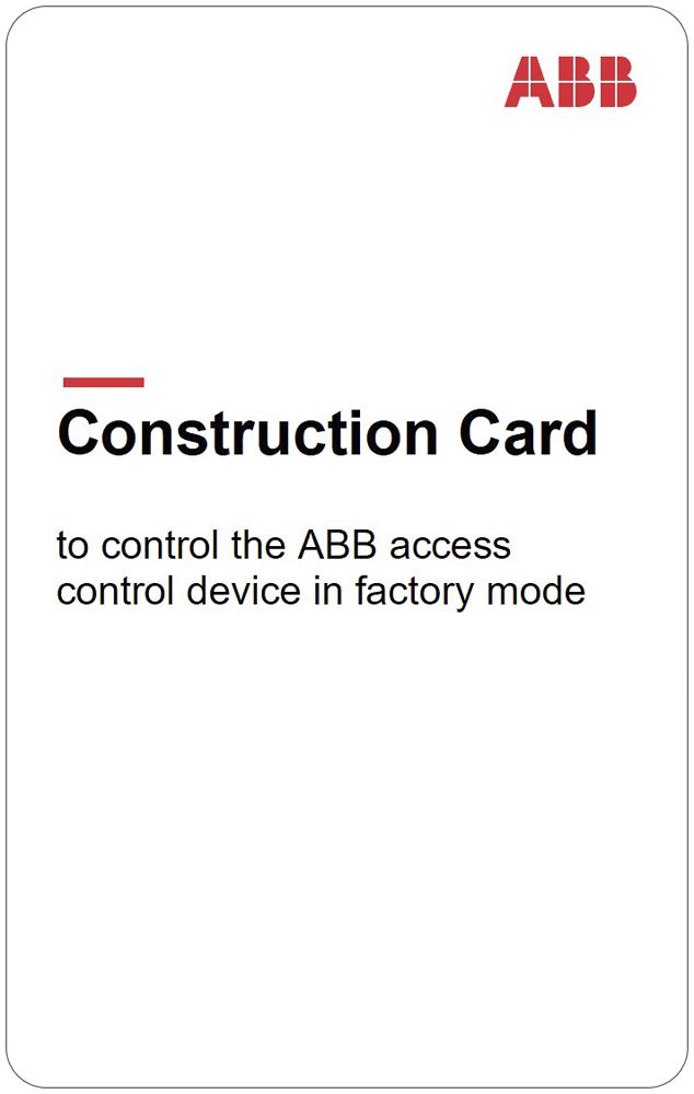 Transponder-Karte ABB-AccessControl "Construction Card"