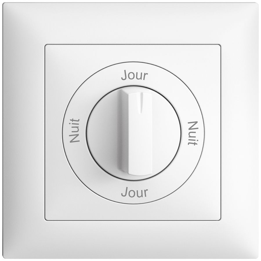 Frontset Nuit-Jour-Nuit-Jour EDIZIOdue 88×88mm weiss