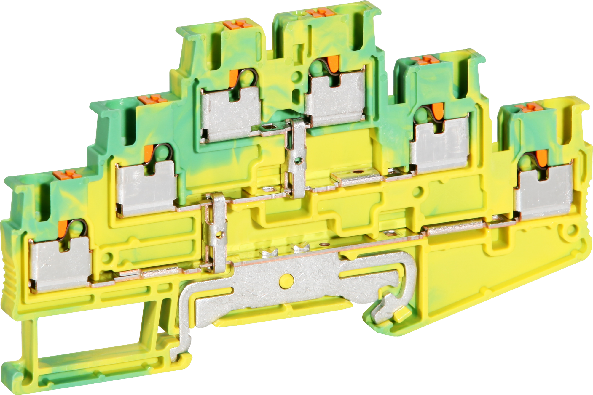 Morsetto 3 piani Push-In 0.14…4mm² verde/giallo