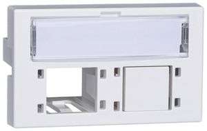 FLF-Montageset R&M für Module Kat.6A/EL spezial, 2-Port, weiss