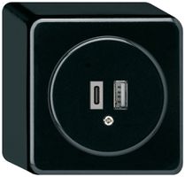 Presa di carica USB AP basico 18W PD 1×tipo A 1×tipo C nero