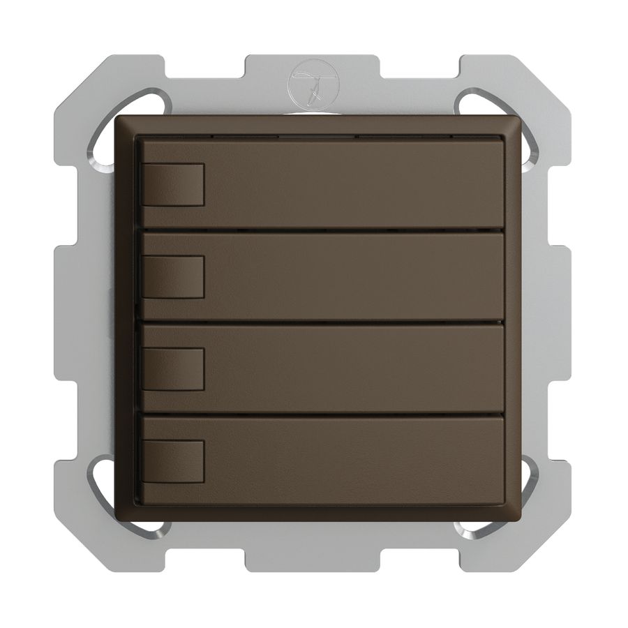 UP-KNX-Taster RGB EDUE, 250mW, o.LED, 4×Taste, 1×Tastenb., cof