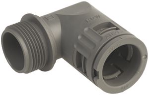 Anschlusswinkel 90° M20 Ø21.2×15.5mm grau AGRO Flexa-Quick IP67