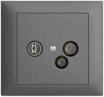 EB-Datendose TV-R DD04 5…65MHz EDIZIOdue dunkelgrau