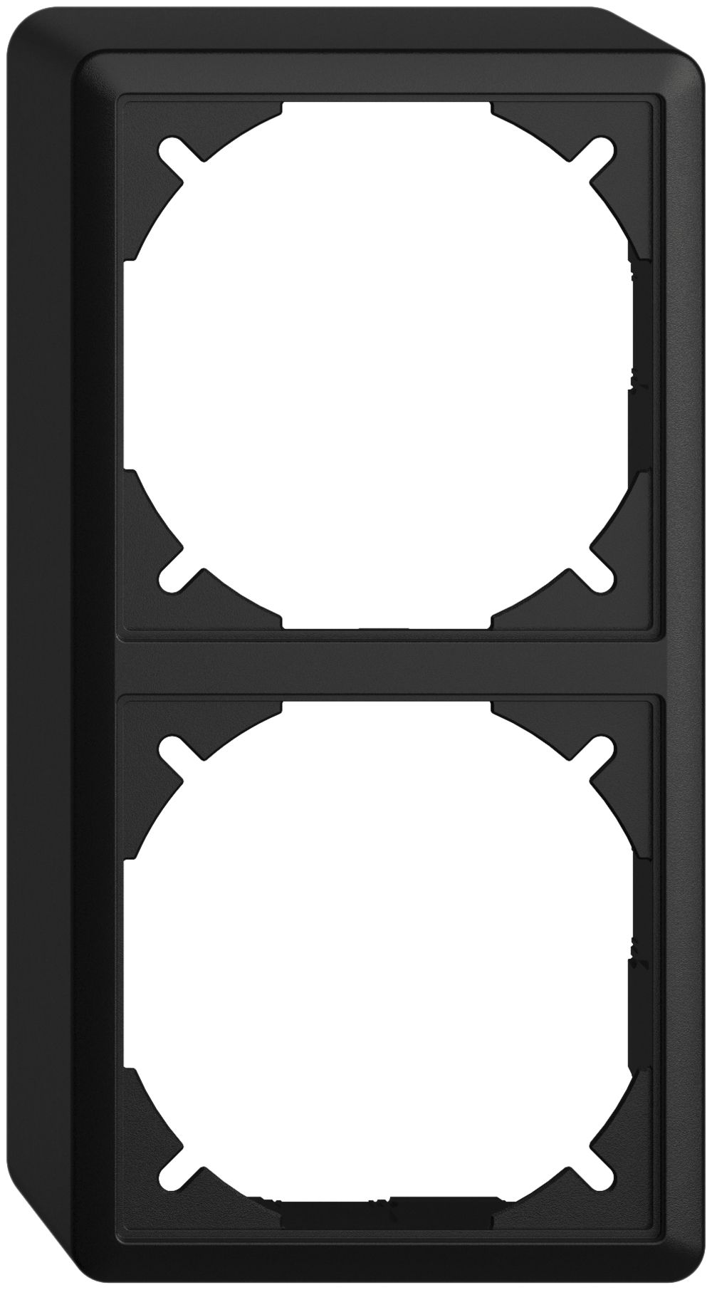 Cappa EDIZIOdue 54mm I-I nero per combinazione .verticale/orizzontale