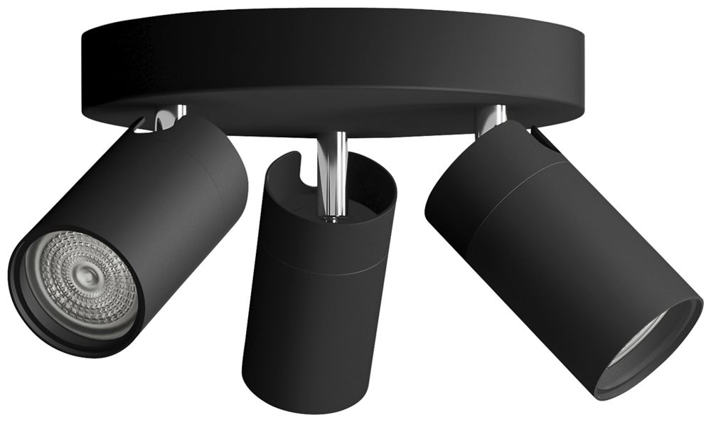 Spot Philips Idris GU10 3×5W IP44 222×196mm nero