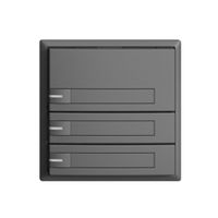 Poussoir KNX RGB EDUE, 250mW, a.LED RGB, a.papier, 3×poussoir, 1×touche, grf