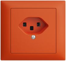 EB-Steckdose EDIZIOdue T23 16A orange, Schraubklemmen