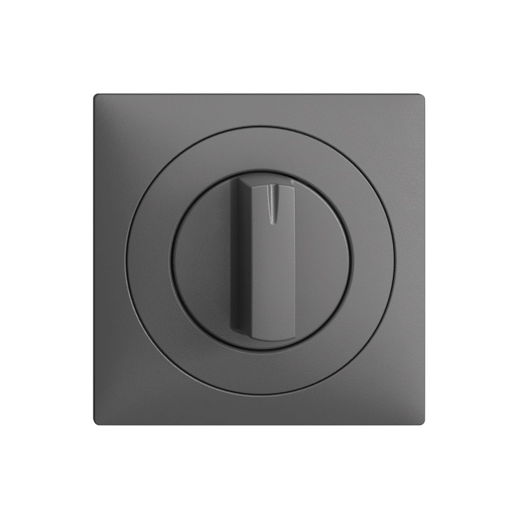 Frontset EDIZIOdue dunkelgrau 60×60mm für Drehschalter
