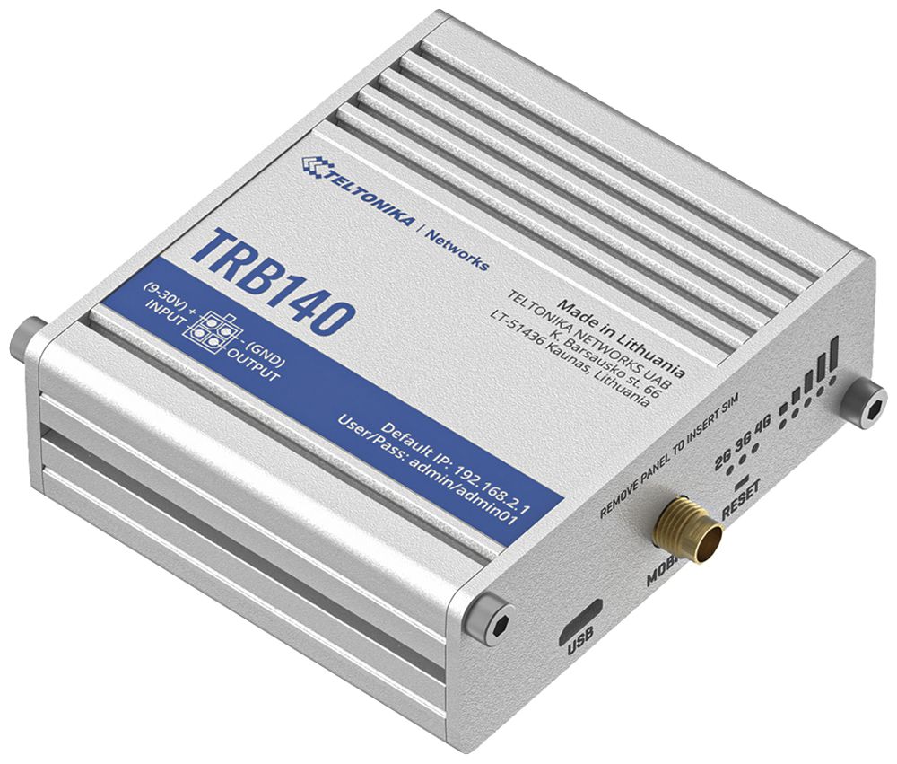 Router Teltonika TRB140 LTE 1×LAN IPv4/IPv6 Micro-USB