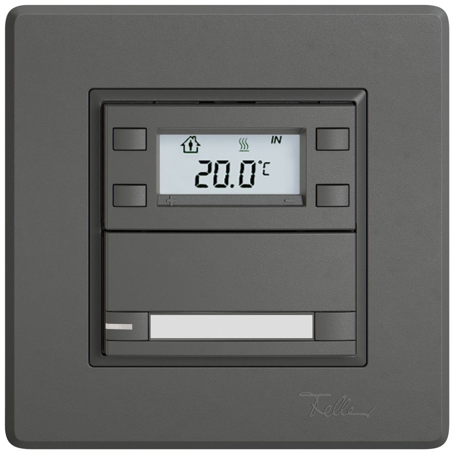 Poussoir RTH ENC EDIZIO.liv SNAPFIX® a.RGB-LED étiqu.1×touche comm.2T grf