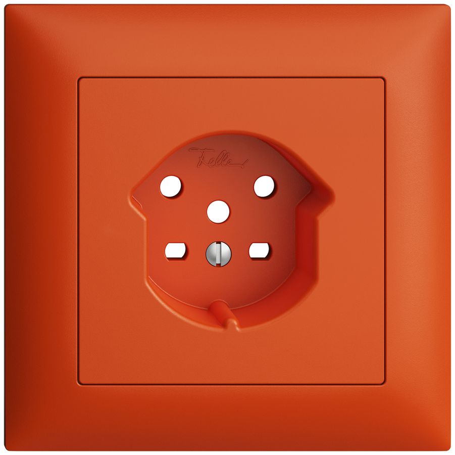 UP-Frontset EDIZIOdue orange 88×88mm 1×T15