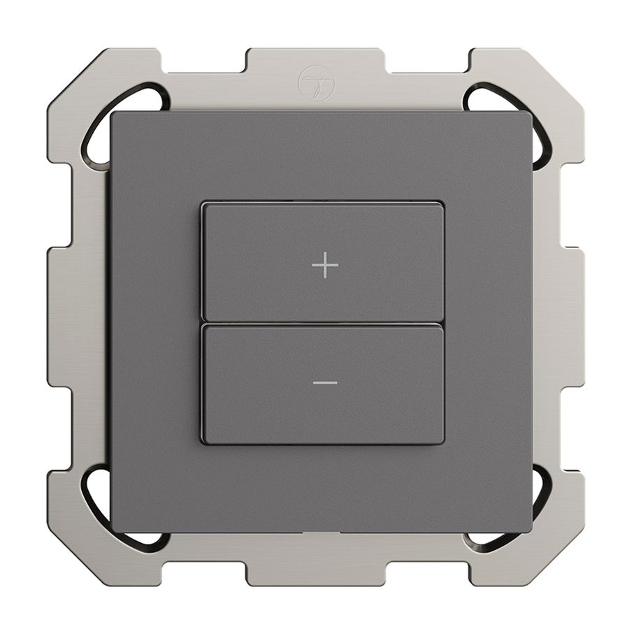 Dimmer Uni-LED INC 1K/2T Edue Wiser grigio scuro