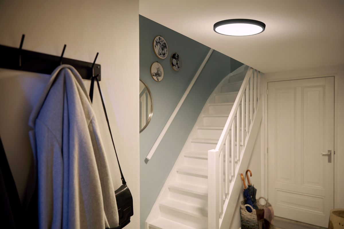 Downlight LED AP Philips Slim Surface 20W 1900lm 827 110° Ø286mm nero