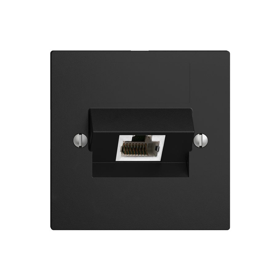 Einsatz zu UP-Anschlussdose 1×RJ45/s 4P ITplus EDIZIOdue schwarz