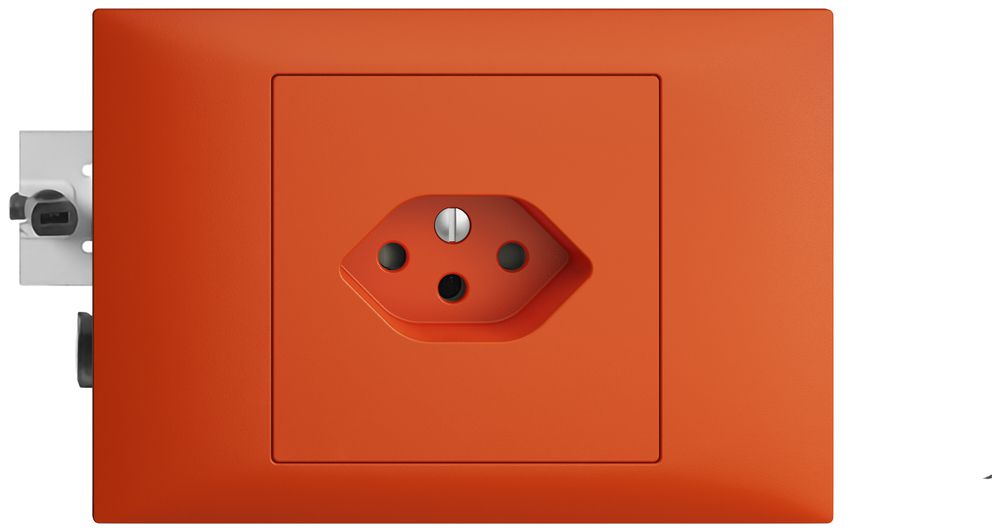 EB-Steckdose EDIZIOdue T13 orange 45…69mm
