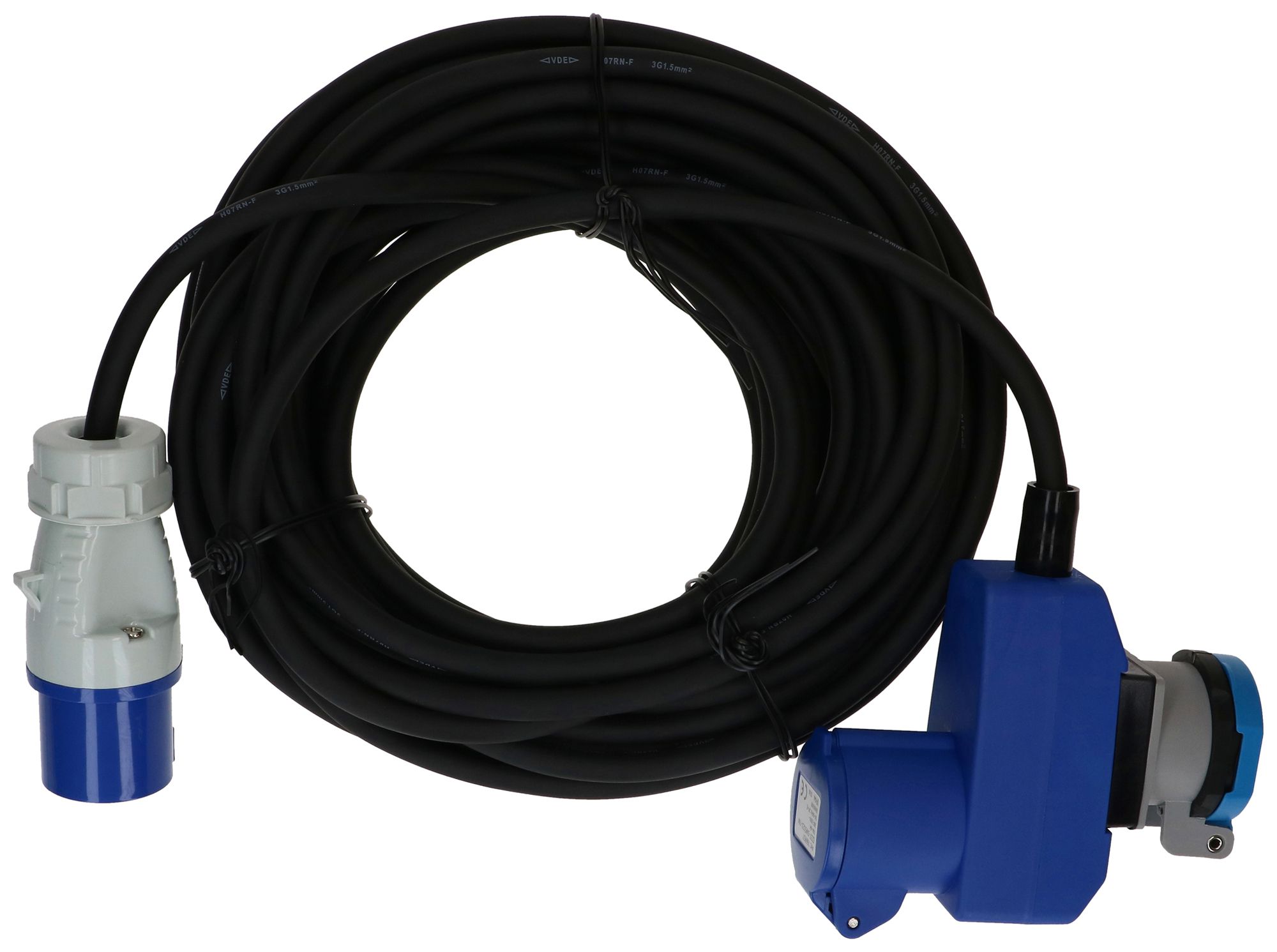 Cavo di prolunga MH EXTEND gomma 16A 250V spina/presa CEE+T23 15m ne