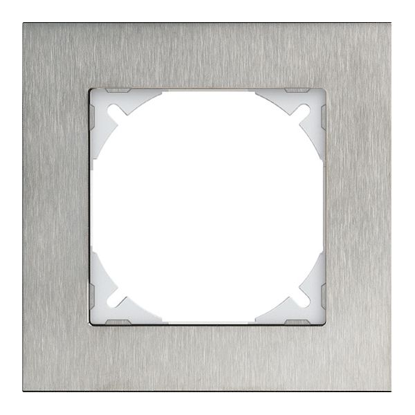 Abdeckrahmen EDIZIOdue prestige 1×1 chromstahl geschliffen