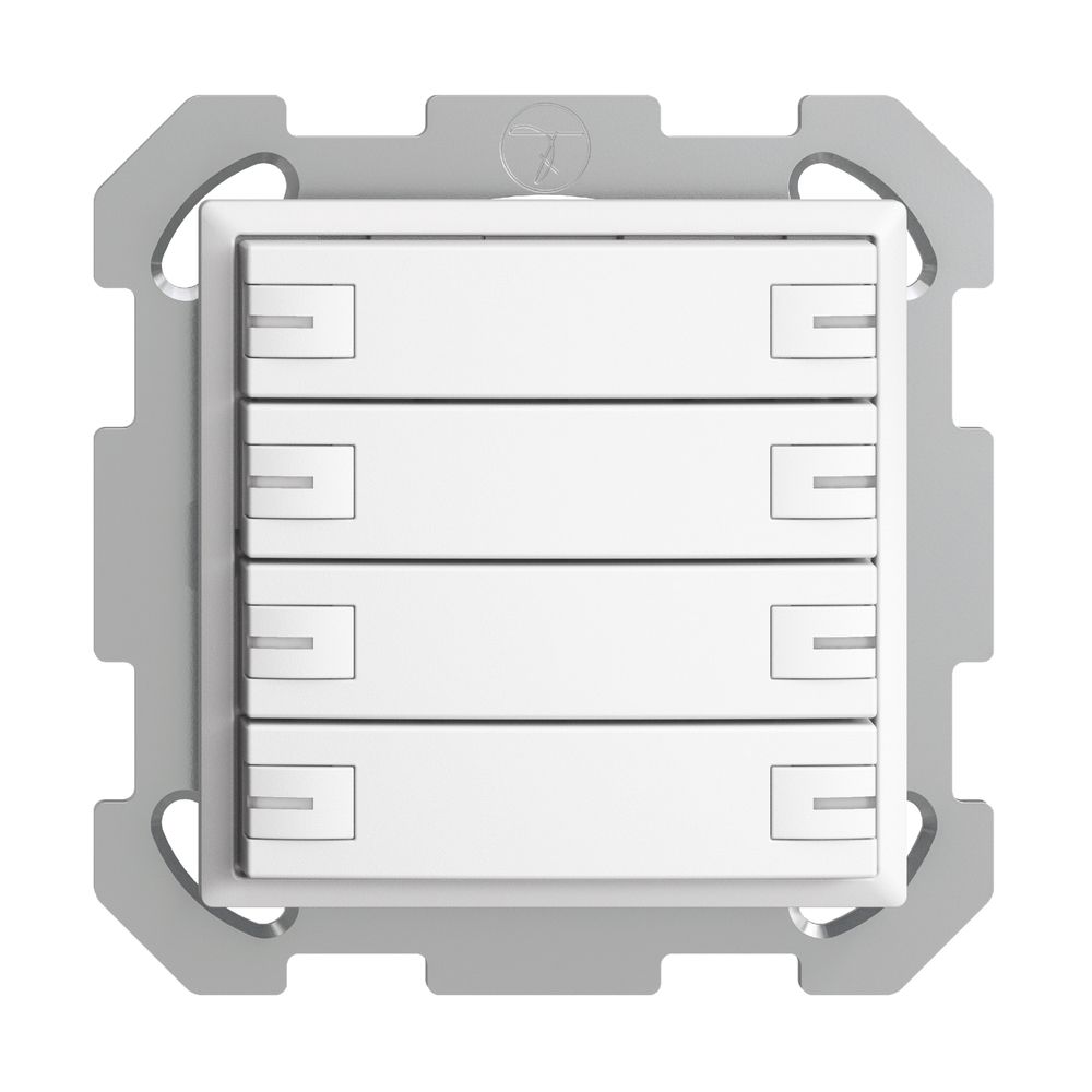 Poussoir ENC KNX 8× EDIZIOdue blanc RGB avec LED